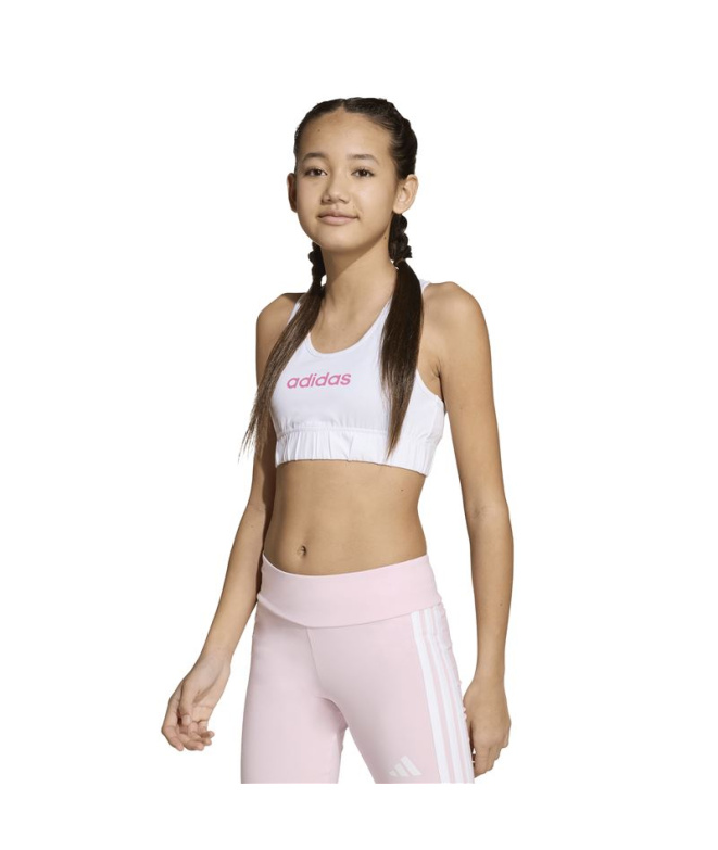 Haut -gorge adidas Jg Lin Haut Fille blanc/rose