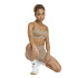 Collants Fitness adidas We Knit 4 pouces Femme marron craie
