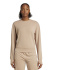 Moletom Mulher adidas D4T Knit Crew para Fitness marrom