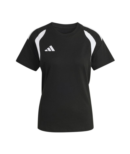 Camiseta Futebol Mulher adidas Tiro26L SW preta/branca
