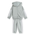 Fato de treino adidas 3-Stripes Fz Fl Jog Infantil Sama/Branco