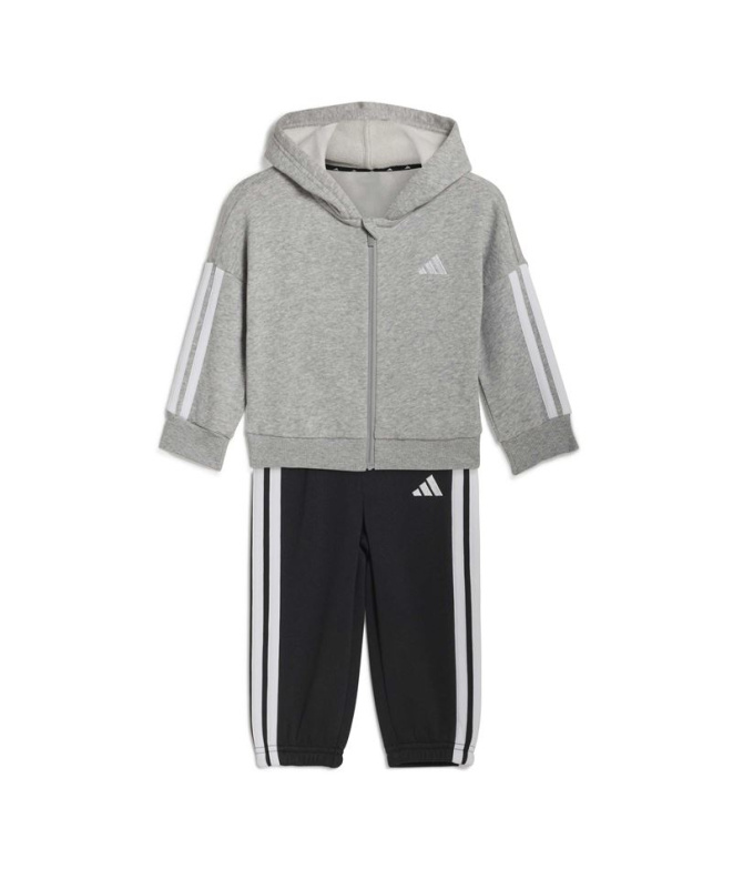 Chándal adidas 3Stripes Fz Fl Jog Infantil Gris...