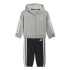 Survêtement adidas 3Stripes Fz Fl Jog Enfant , gris/noir