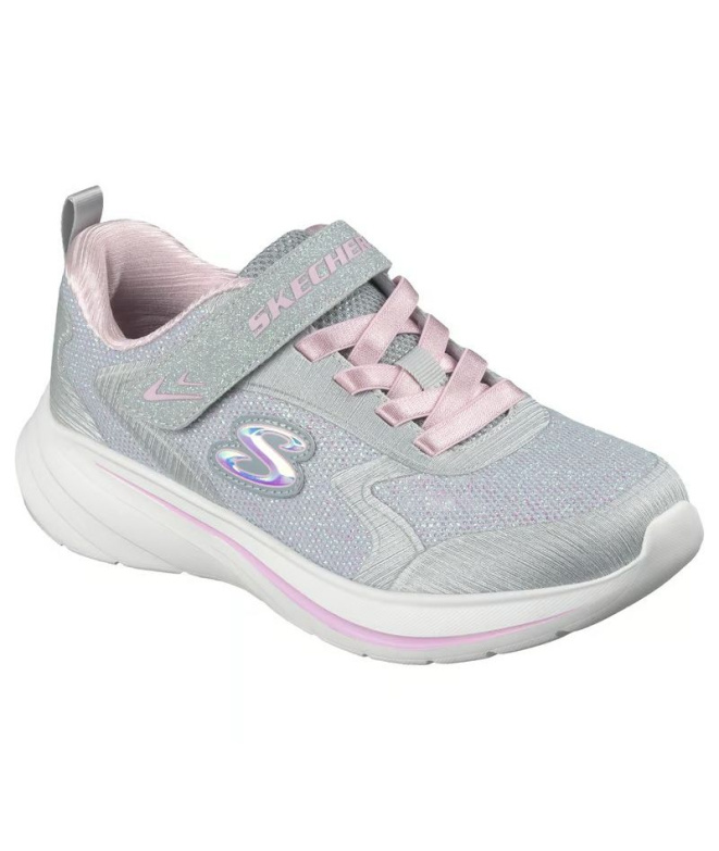 Zapatillas Skechers Wave 92 Niña Light Gray Mesh