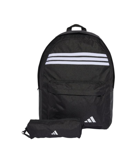 Mochila adidas Classic 3 Bandas Pc Negro/Blanco/Blanco