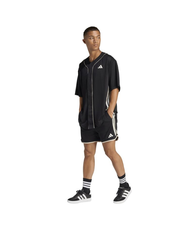Pantalones adidas Sta Seas Sho Hombre Negro/Blanco