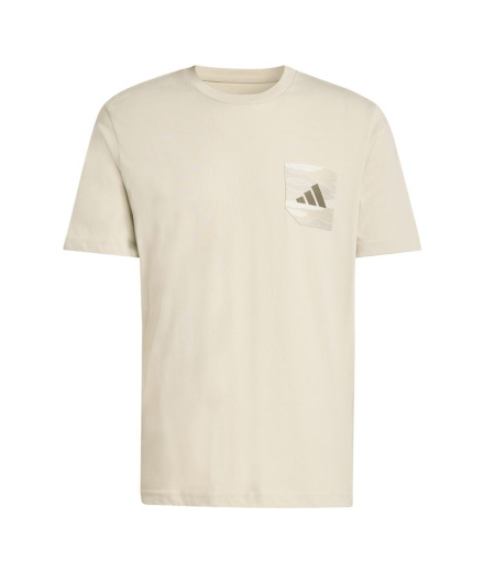 T-shirt beige adidas Camo Pkt Homme