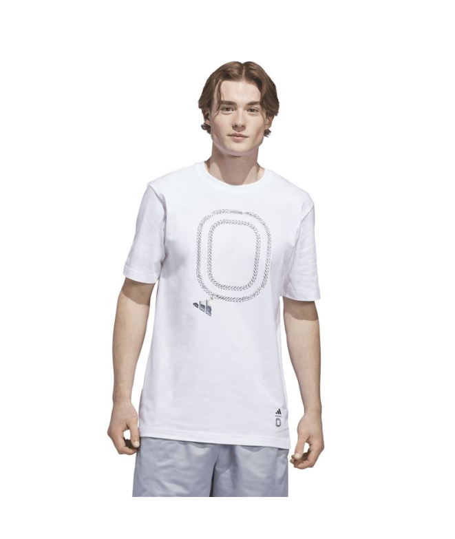 Camiseta branca Homem adidas Overtime