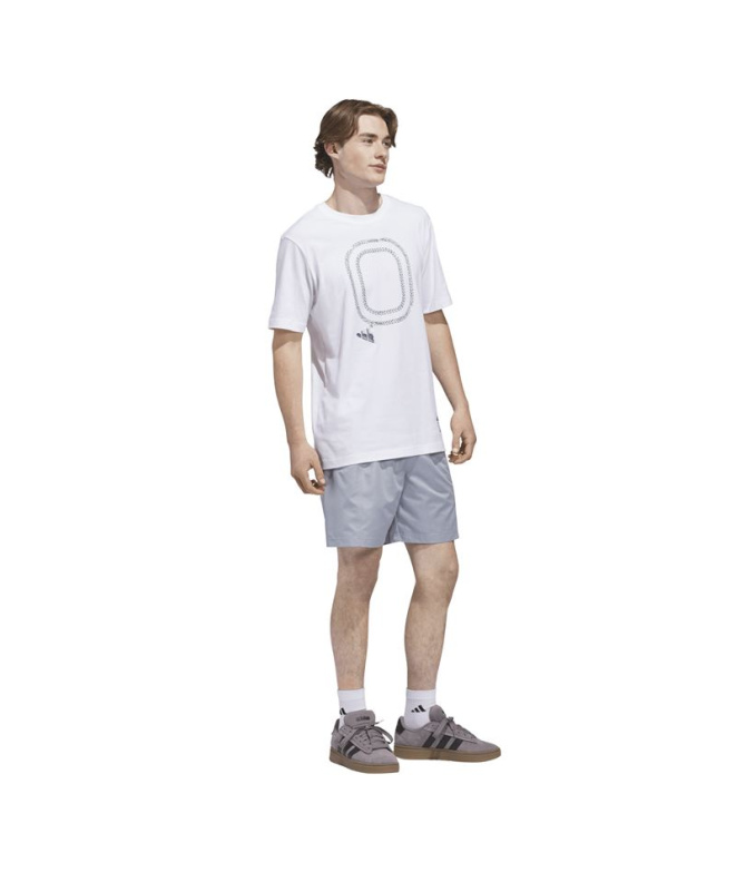 Camiseta branca Homem adidas Overtime