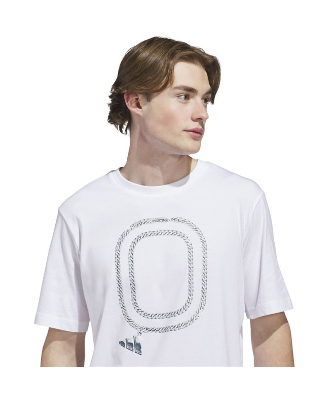 T-shirt blanc adidas Overtime Homme