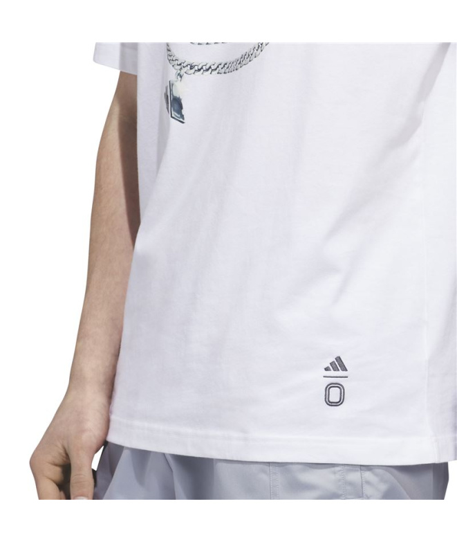 Camiseta branca Homem adidas Overtime