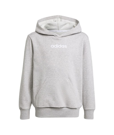 Sweat Enfant adidas Lin Fl Hd Gris/Blanc