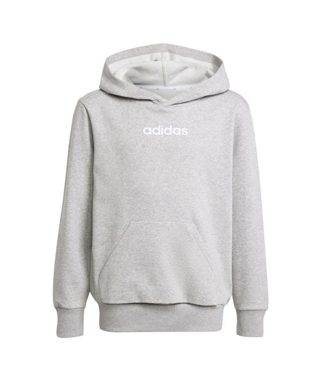 Moletom Infantil adidas Lin FL HD cinza/branco