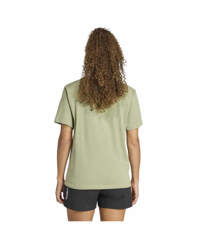 Camiseta de Montaña adidas Tx Logo Mujer Verde