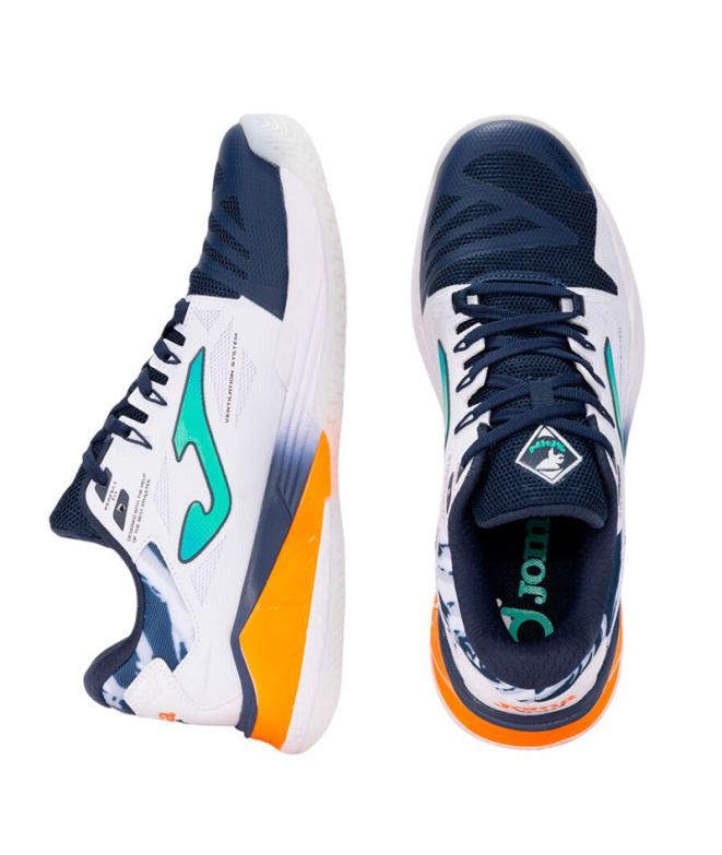Sapatilhas Pádel Homem Joma Spin 2632 brancos