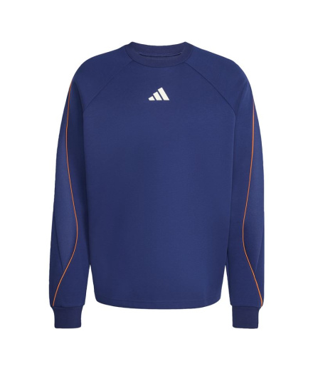 Moletom Homem adidas Stadium CRW azul escuro/branco/napu