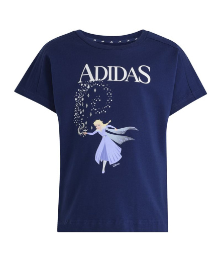 Camiseta adidas Lg Dy Fro Infantil Azul Oscuro/Blanco