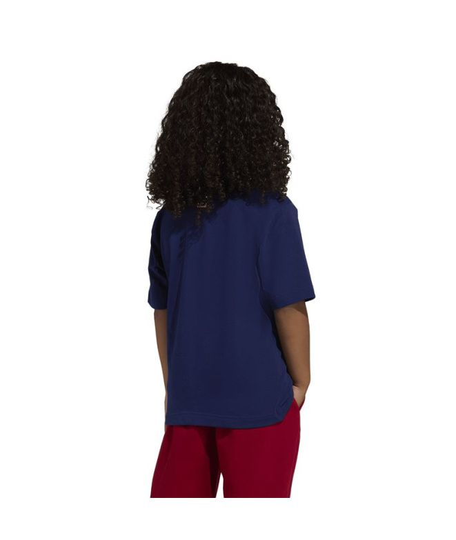 T-shirt Enfant adidas Lk Mrvl Sm bleu foncé/blanc