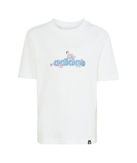 Camiseta branca Infantil adidas Lk Summer