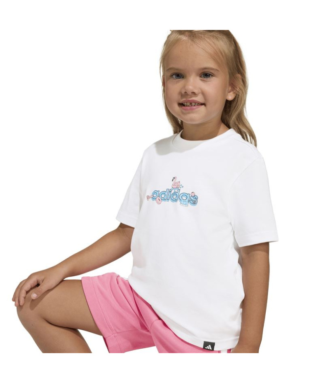 Camiseta adidas Lk Summer Infantil Blanco