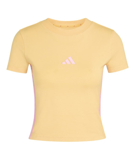 T-shirt Femme Adidas à 3 bandes orange/rose