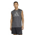 Camiseta Adidas Brandlove Homem Fitness Cinza Seis Mel / Cinza Quatro