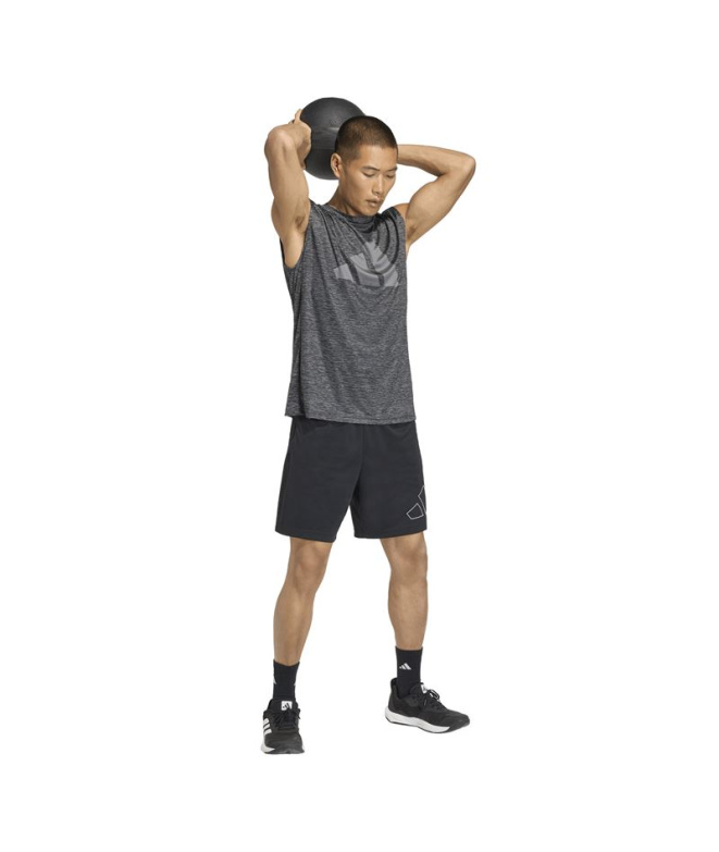Camiseta Adidas Brandlove Homem Fitness Cinza...