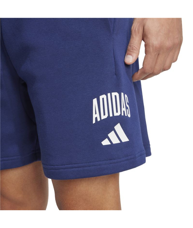 Pantalon bleu foncé adidas Collegiate Sh Homme