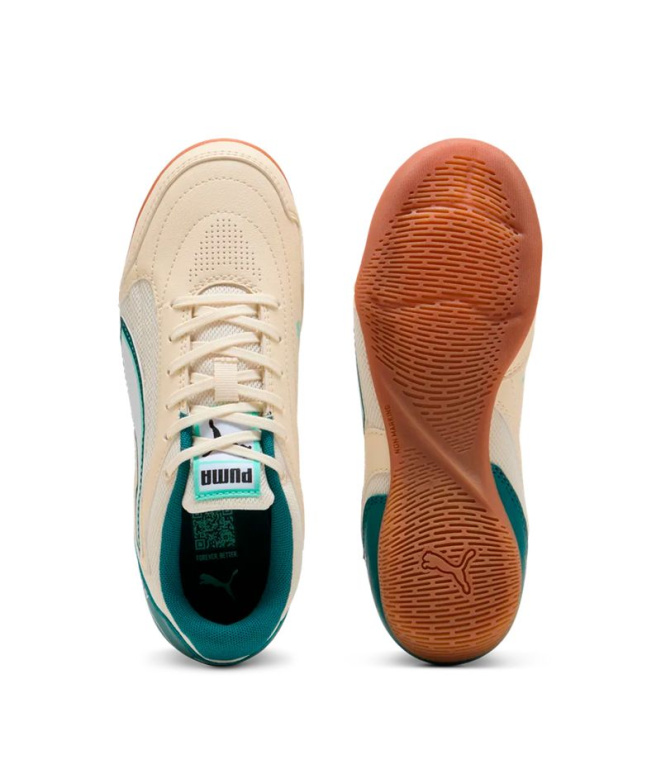 Sapatilhas Futsal Puma Truco IV Jr, cor amêndoa...