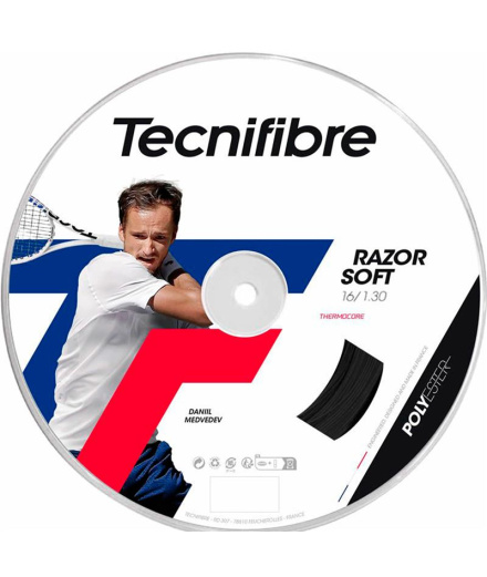 Cordaje de Tenis Tecnifibre Reel 200M Razor Soft 1,30 Carbon