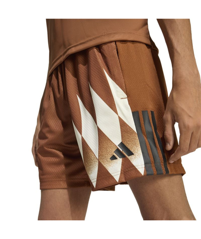 Calça adidas Tiro Cg Sho Homem Bros /Branca/Marrom