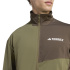 Casaco Homem adidas Terrex Multi CLIMAWARM com zíper frontal e tecido tecnológico em fleece - Verde Montanha