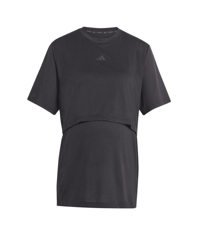 T- T-shirt adidas Fitness Mat Femme Noir