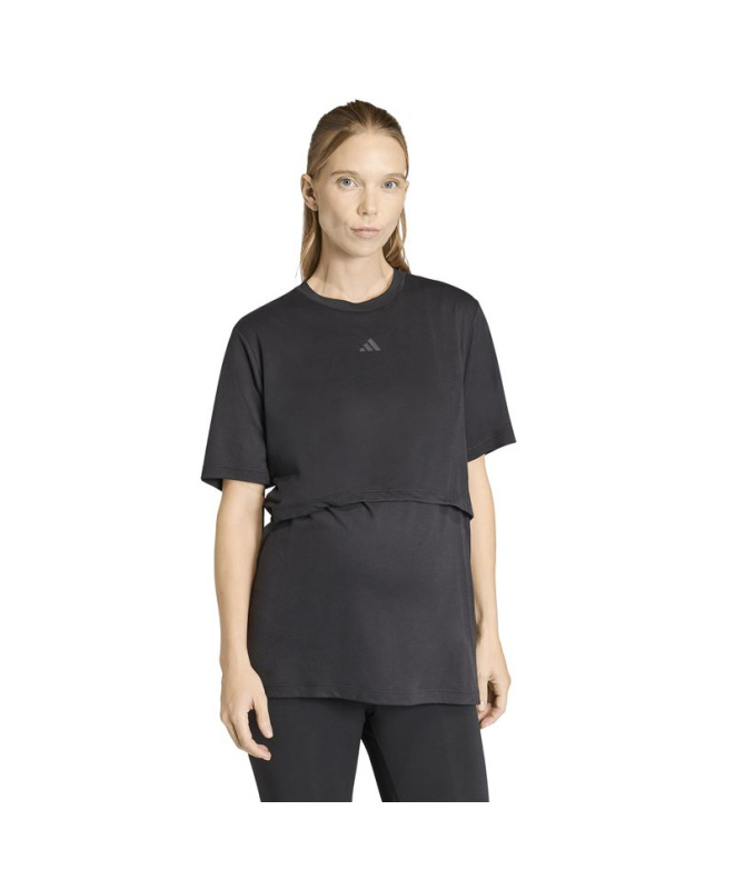 T- T-shirt adidas Fitness Mat Femme Noir
