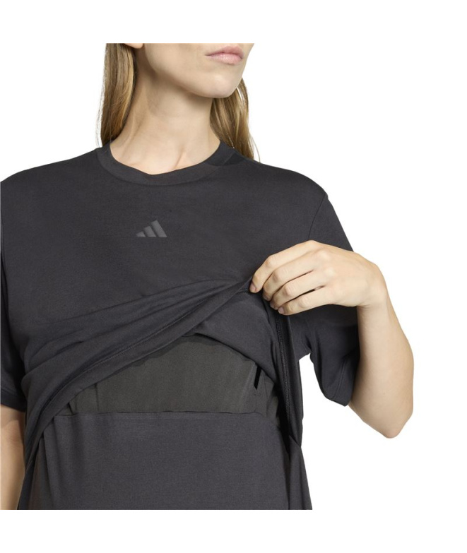 T- T-shirt adidas Fitness Mat Femme Noir