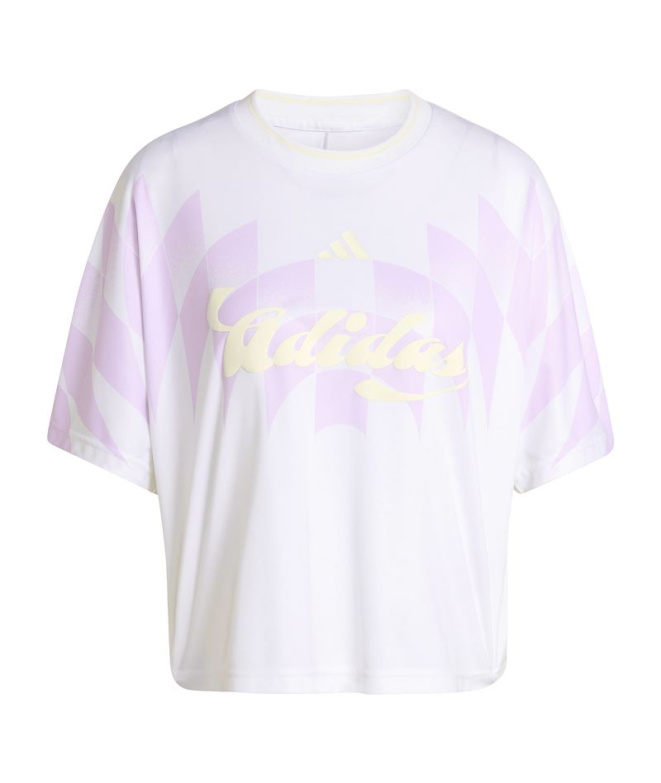 T-shirt Femme adidas Tiro Cg Ho Blanc/Blanc/Lilas