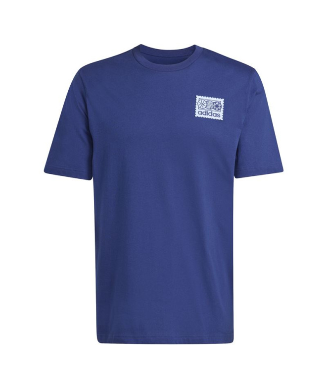 T-shirt Homme adidas Mos Patch bleu foncé