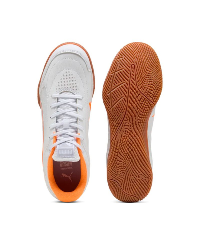 Sapatilhas Futsal Puma Truco IV, branco-laranja...