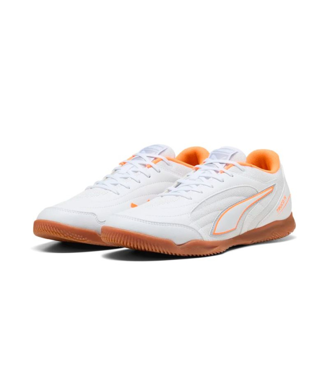 Sapatilhas Futsal Puma Truco IV, branco-laranja...