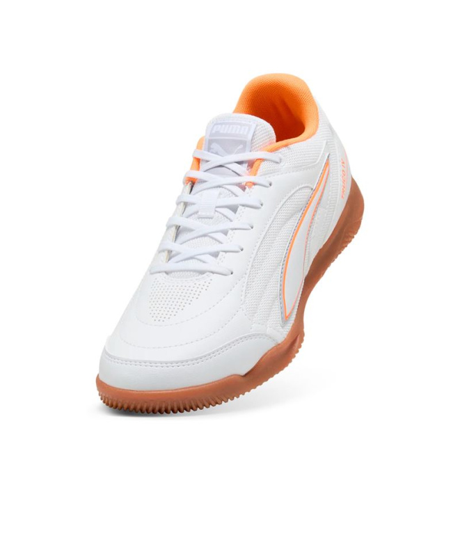 Sapatilhas Futsal Puma Truco IV, branco-laranja...