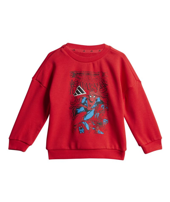 Conjunto adidas I Mrvl Sm Jog Infantil Rojo
