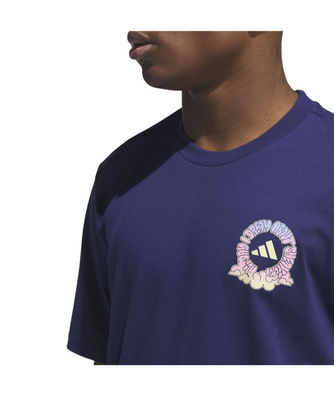 Camiseta Homem adidas 90S City azul escuro