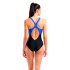 Bañador de Natación Arena Scratchy Mujer Negro/Azul Neon