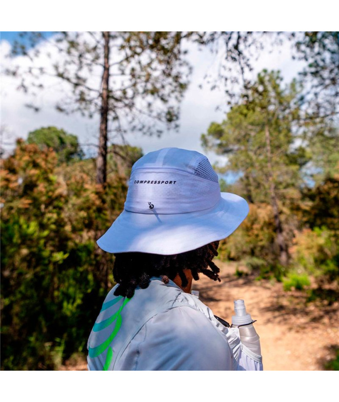 Sombrero de Running Compressport Icebob Blanco