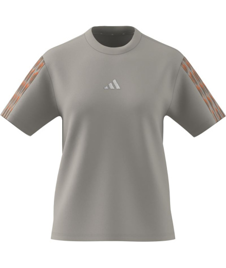 Camiseta adidas AOP 3-Stripes Mulher , Azul/Multco