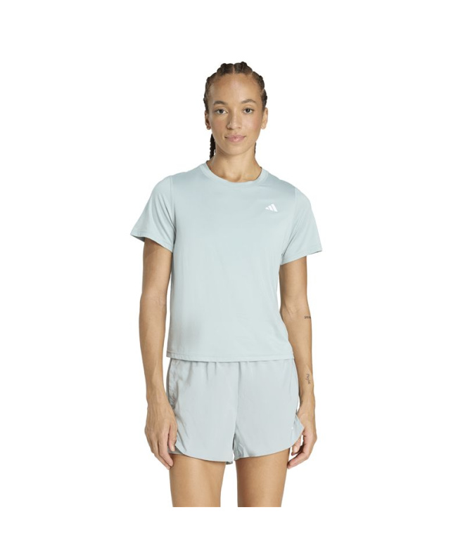 T-shirt Fitness adidas We Min Crew Femme , bleu