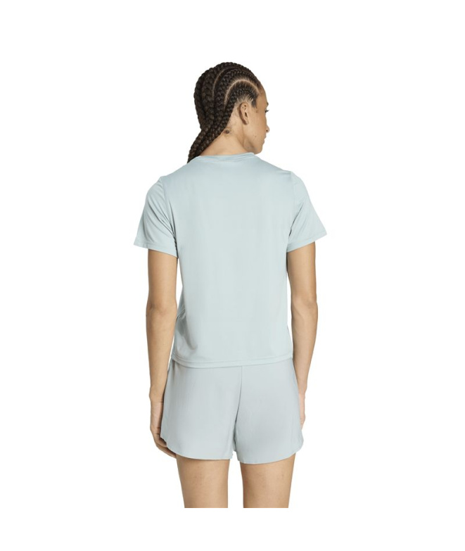 T-shirt Fitness adidas We Min Crew Femme , bleu