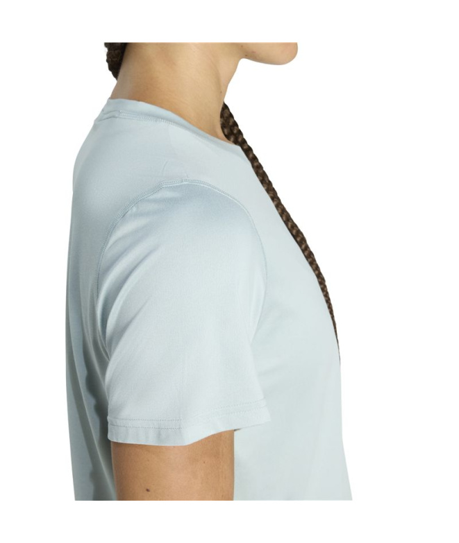 T-shirt Fitness adidas We Min Crew Femme , bleu