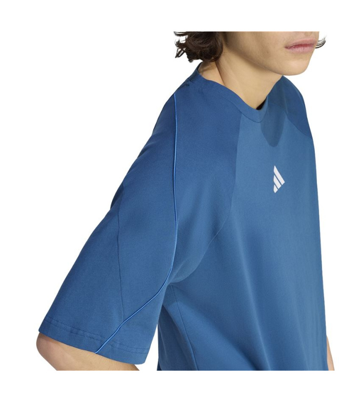 T-shirt Homme adidas Stadium bleu/blanc