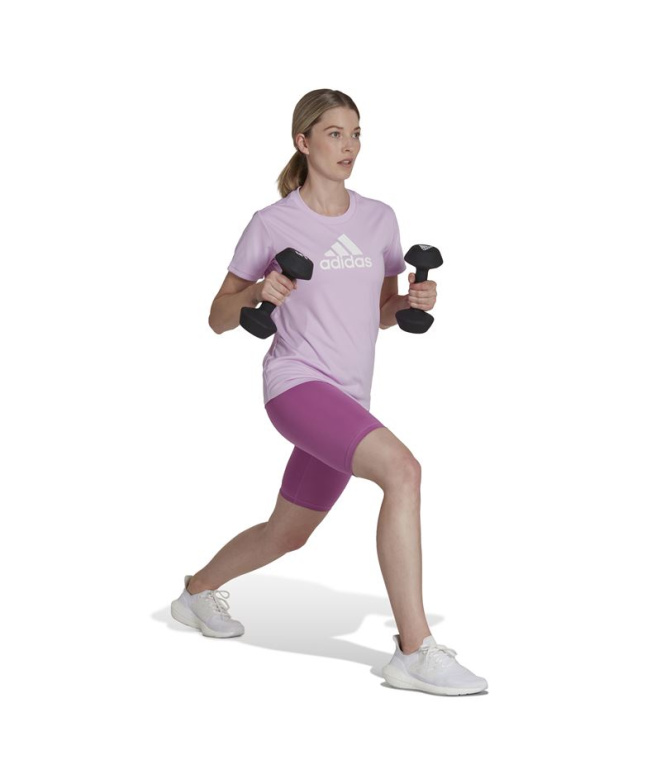 Camiseta Mulher adidas Primeblue lilás Fitness